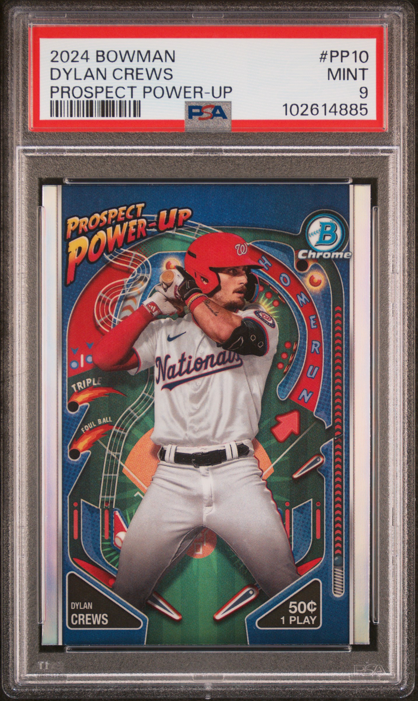 2024 Bowman Prospect Power-Up Dylan Crews #Pp10 Mint 9 front