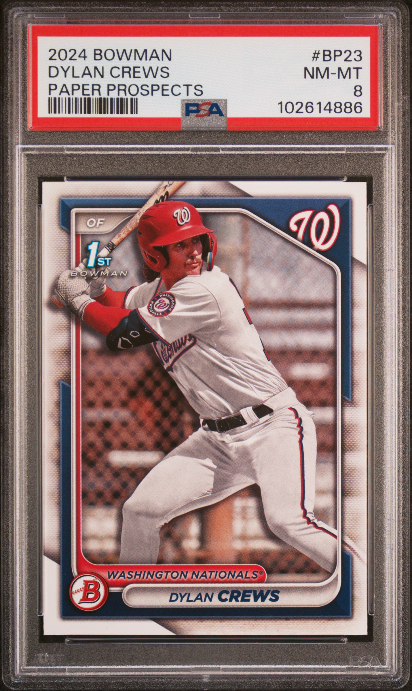 2024 Bowman Paper Prospects Dylan Crews #Bp23 Nm-Mt 8 front