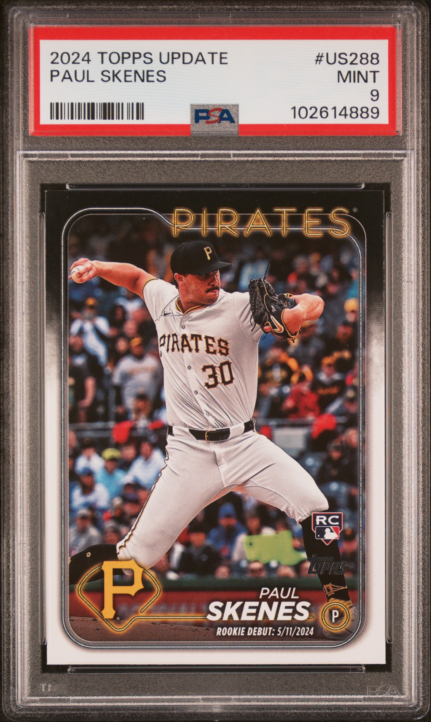2024 Topps Update Paul Skenes #Us288 Mint 9 front