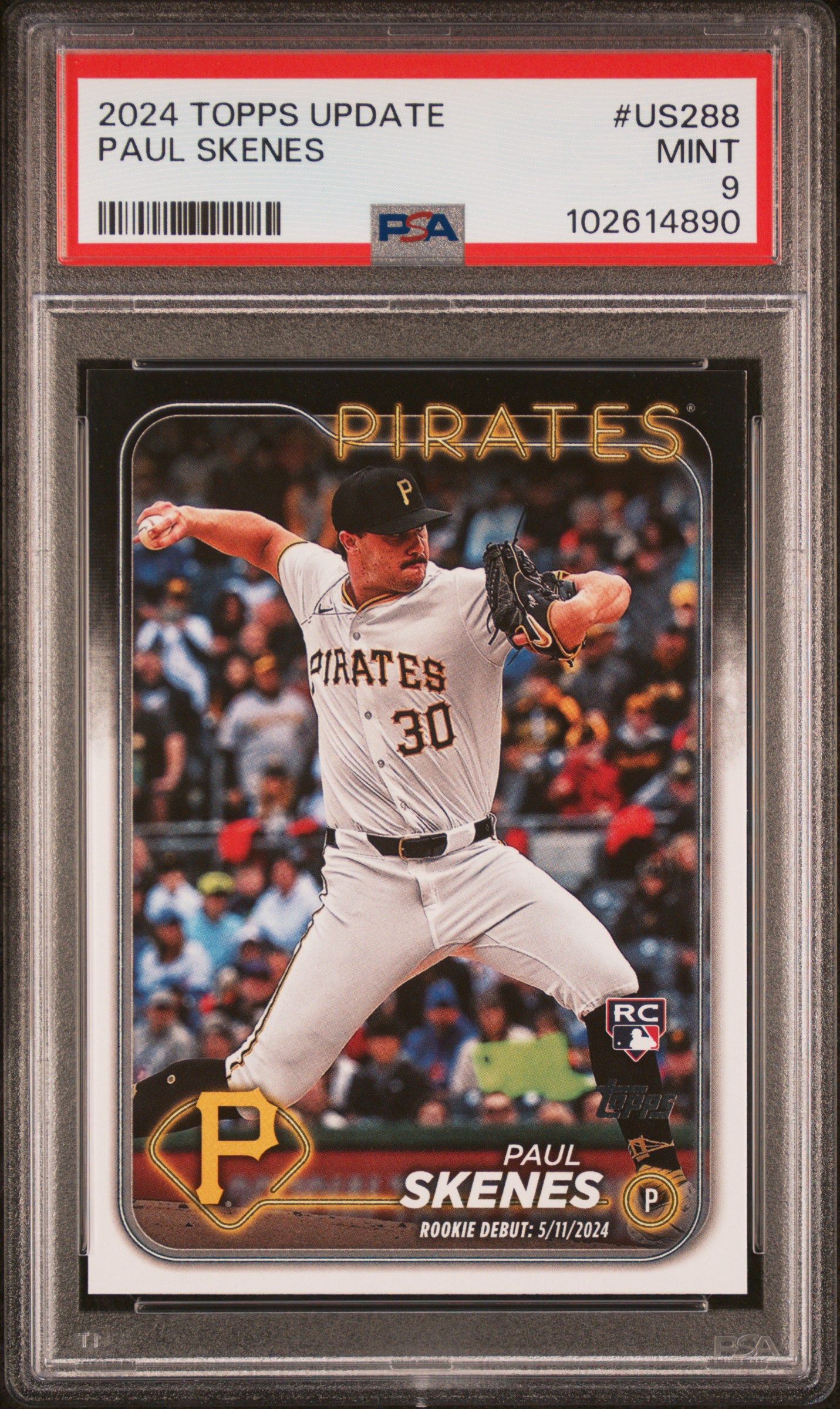 2024 Topps Update Paul Skenes #Us288 Mint 9 front
