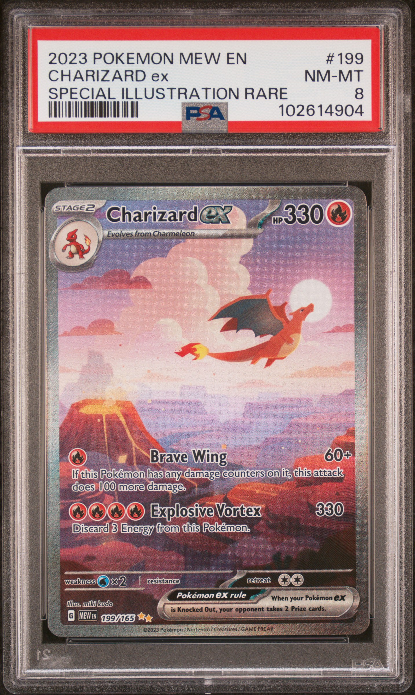 2023 Pokemon Mew En-151 Charizard Ex #199 (Special Illustration Rare) Nm-Mt 8 front