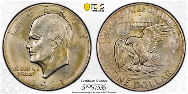 1971 $1 AU58