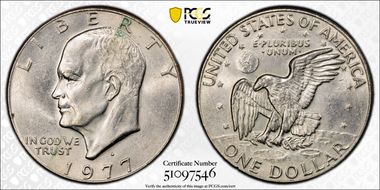 1977-D $1 AU58