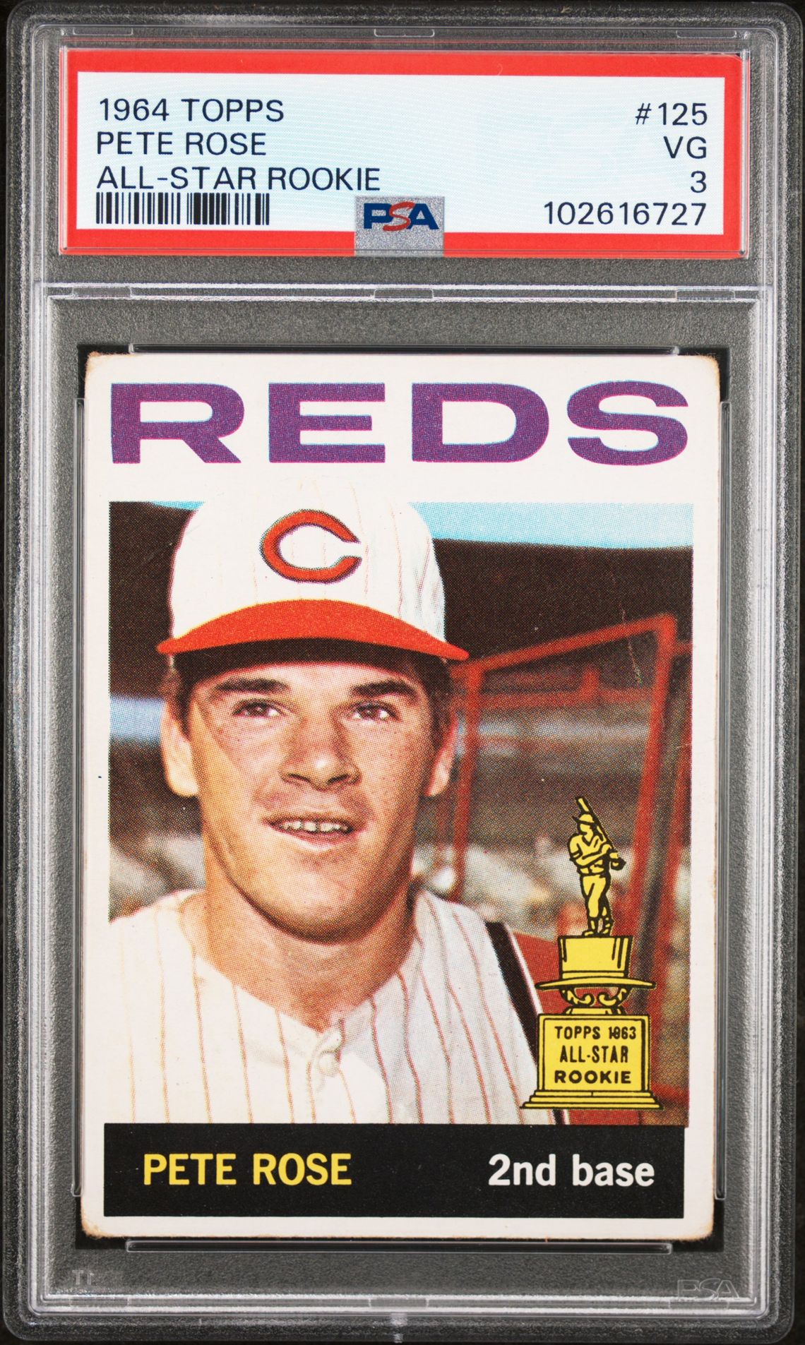 1964 Topps TOPPS ALL-STAR ROOKIE #125 Pete Rose front