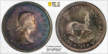 1953 5 Shil PR66