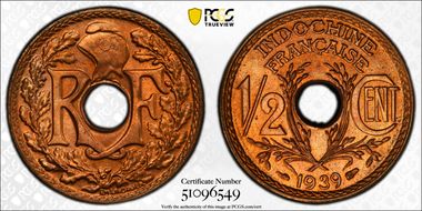 1939 1/2C Lec-31 MS65RD