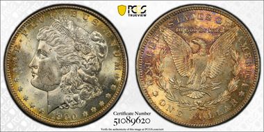 1900-O/CC $1 VAM 11, Overmintmark MS64