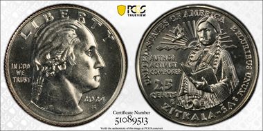 2024-S 25C Zitkala-Ša MS65