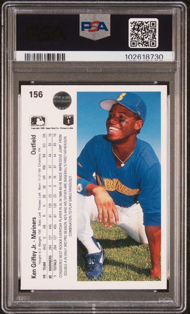 1990 Upper Deck Ken Griffey Jr. #156 Mint 9 back