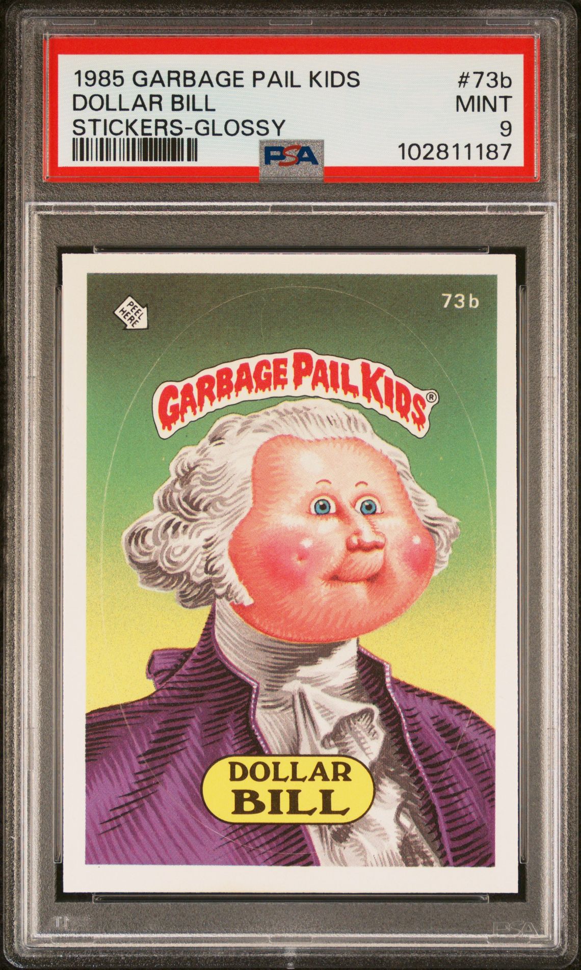 1985 Topps Garbage Pail Kids Series 2 Stickers/Base-Glossy #73B Dollar Bill front
