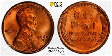 1944-D 1C MS67+ RD