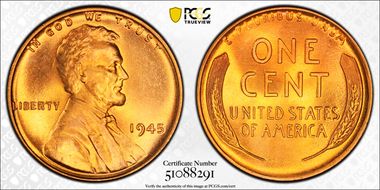 1945 1C MS67+ RD
