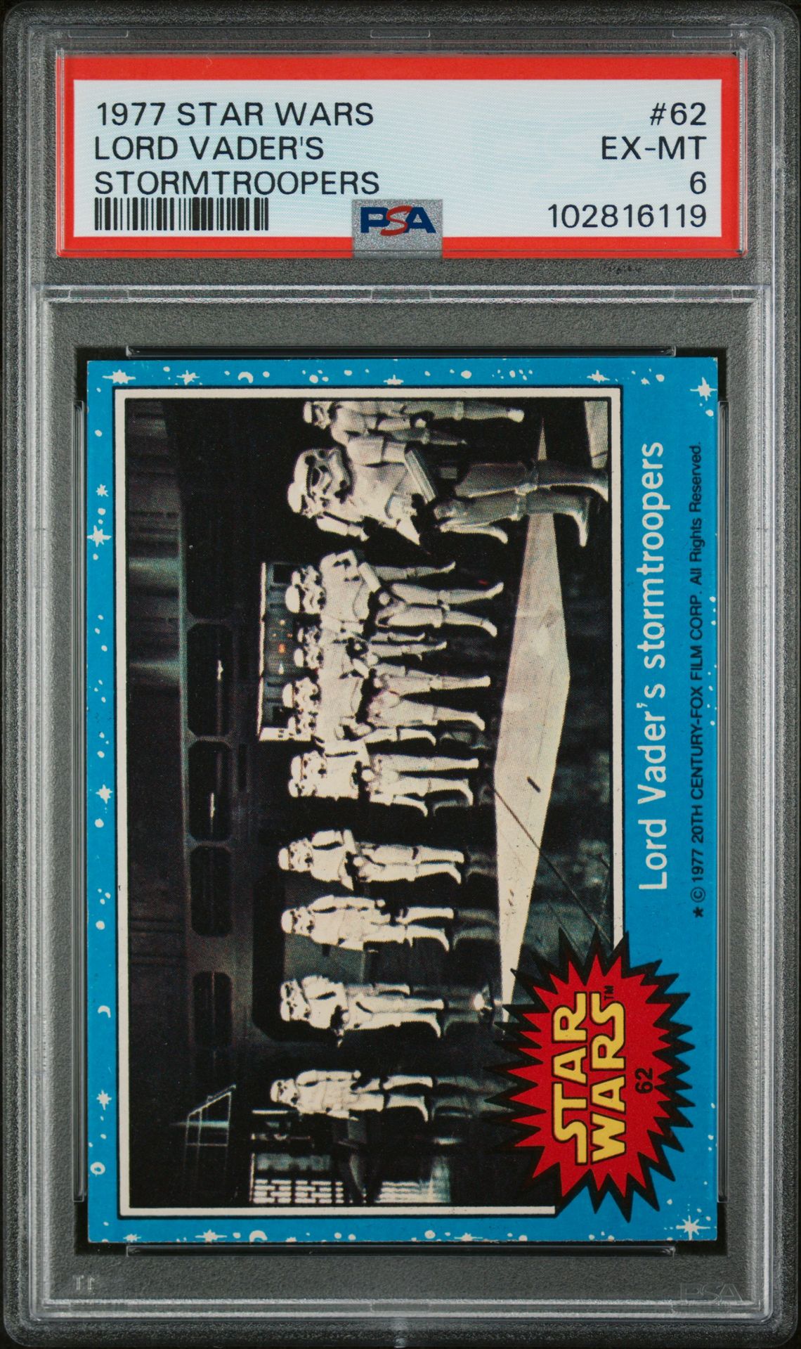 1977 Star Wars STAR WARS STORMTROOPERS #62 Lord Vader's front