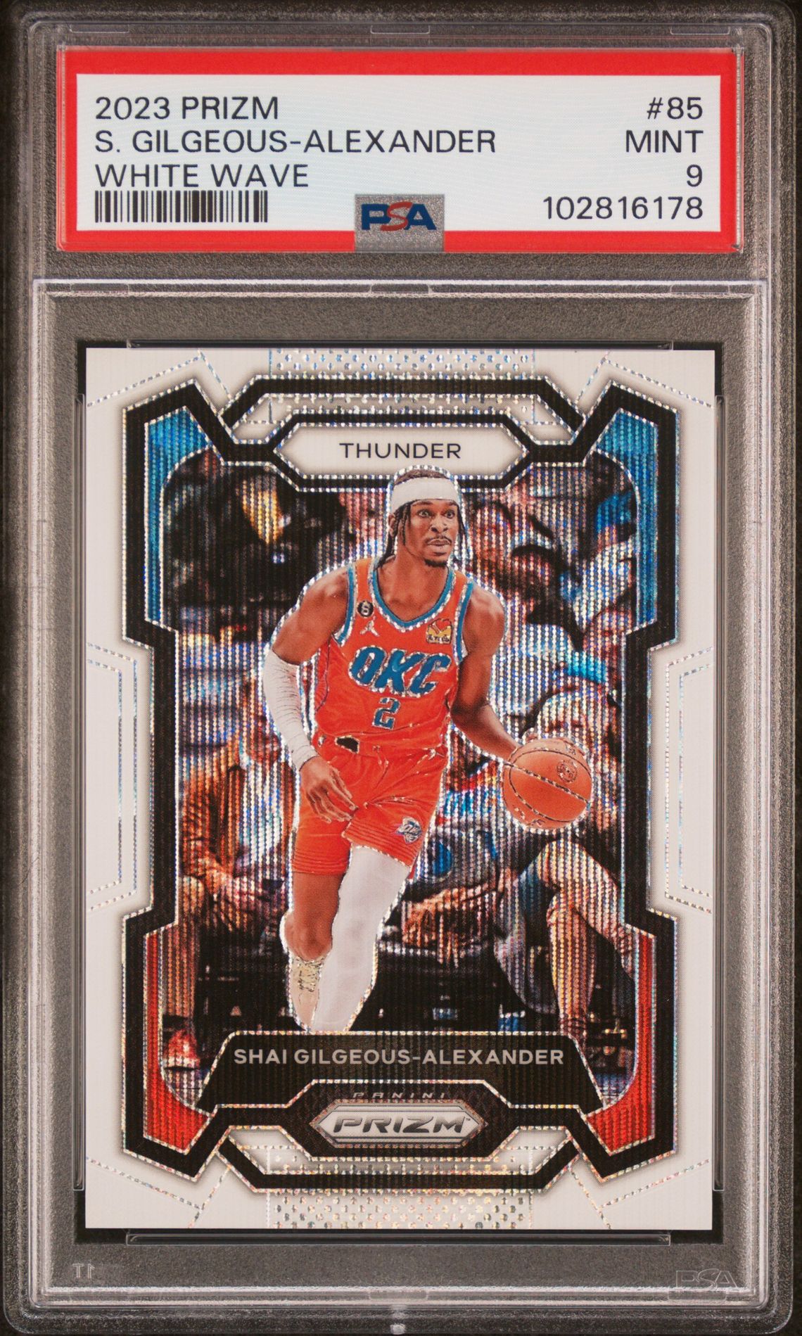 2023 Panini PANINI PRIZM WHITE WAVE #85 S. Gilgeous-Alexander front
