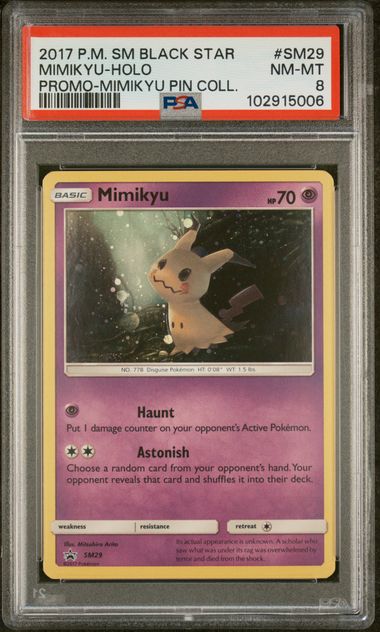 2017 Pokemon Black Star Promo Holo #SM29 Mimikyu front