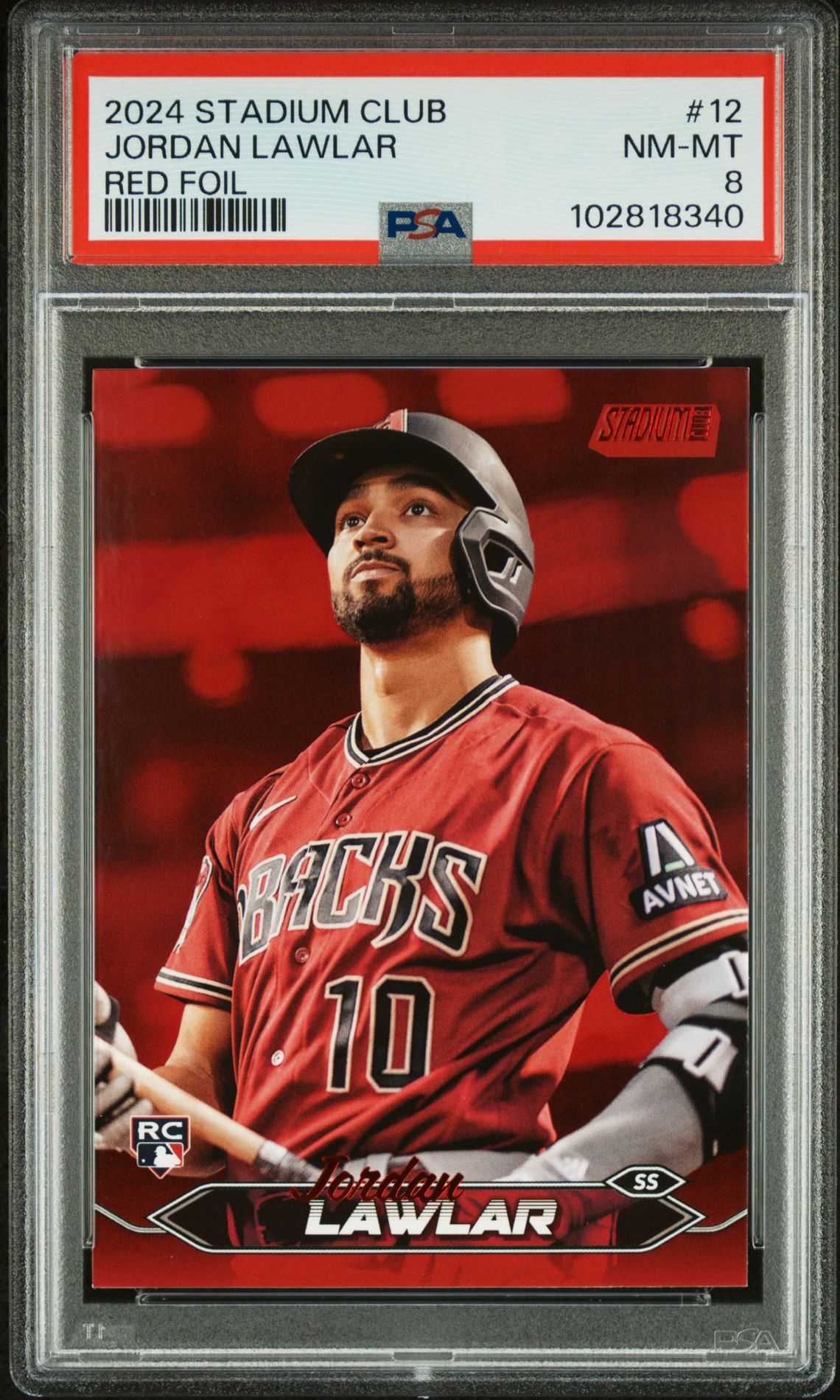 2024 Topps TOPPS STADIUM CLUB RED FOIL #12 Jordan Lawlar front