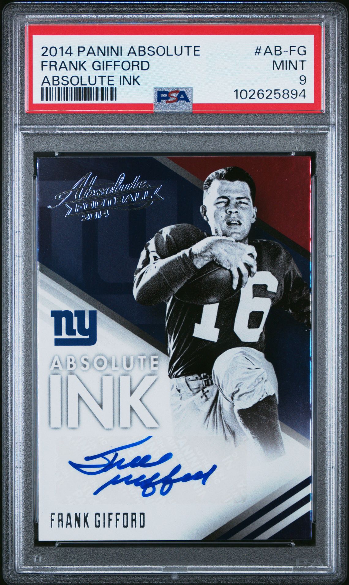 2014 Panini PANINI ABSOLUTE ABSOLUTE INK #AB-FG Frank Gifford front