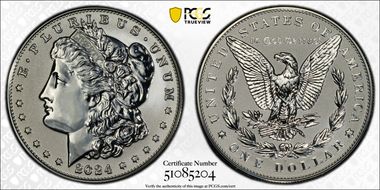2024-S $1 Morgan Dollar Rev PR Two-Coin Reverse Proof Set PR69