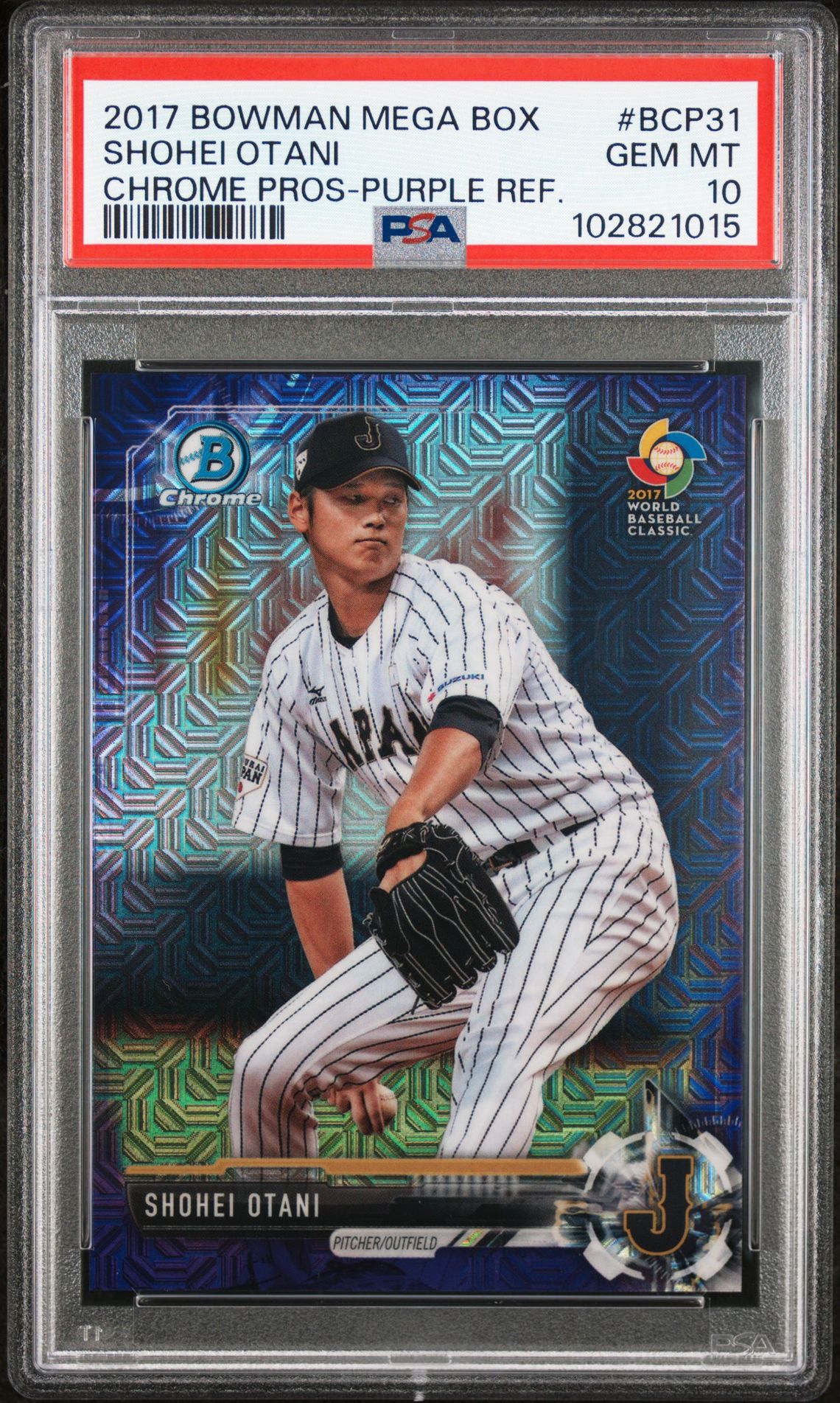 2017 Bowman BOWMAN MEGA BOX CHROME PROSPECTS PURPLE REF. #BCP31 Shohei Otani front