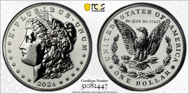 2024-S $1 Morgan Dollar Rev PR Two-Coin Reverse Proof Set PR69