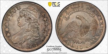 1811 50C Large 8 AU58