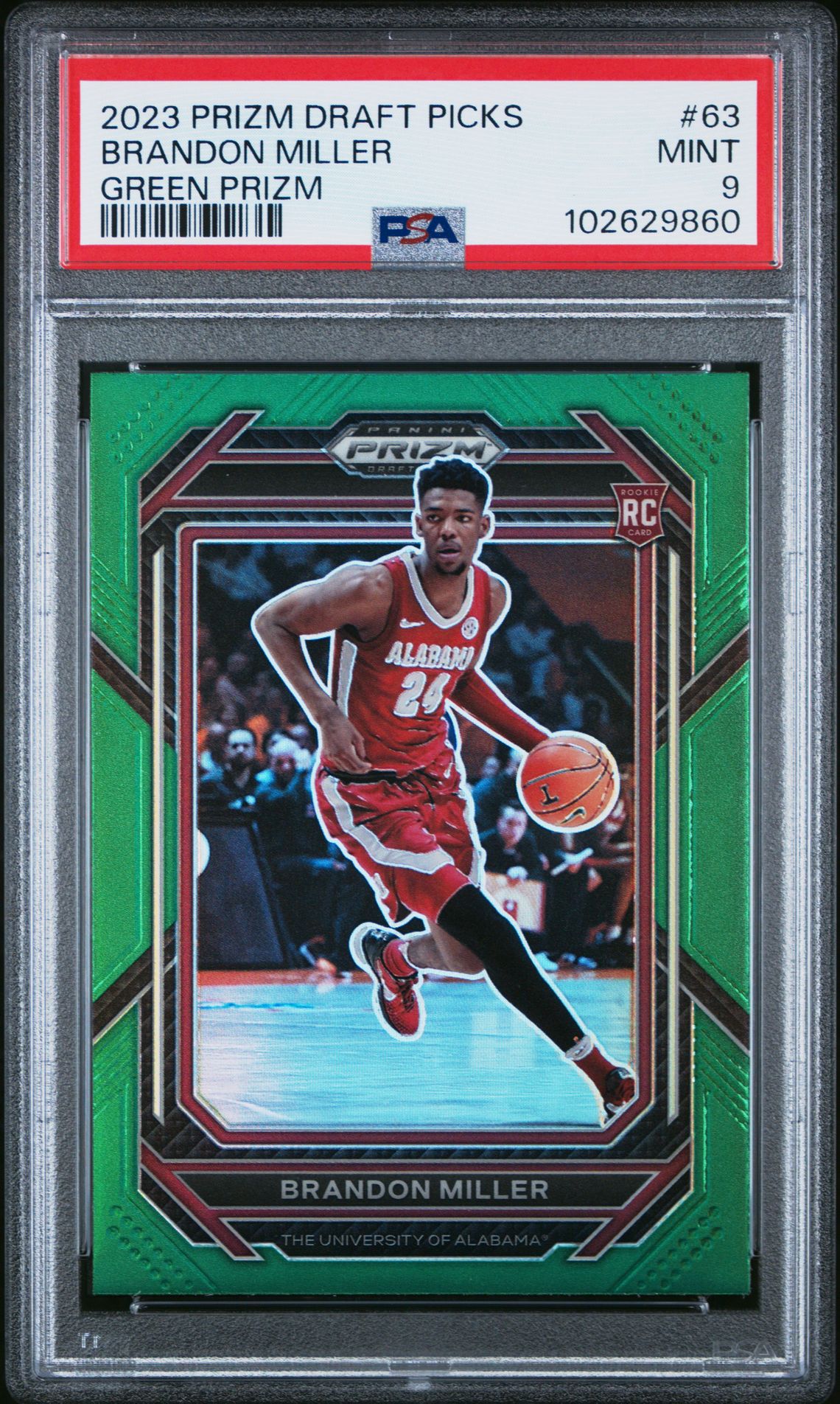 2023 Panini PANINI PRIZM DRAFT PICKS Green #63 Brandon Miller front