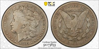 1893-CC $1 VG10