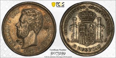 1871-SD M 5 Pta (1871) N1