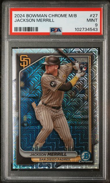 2024 Bowman Chrome Mega Box Jackson Merrill #27 Mint 9 front