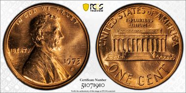 1973-D 1C MS67RD
