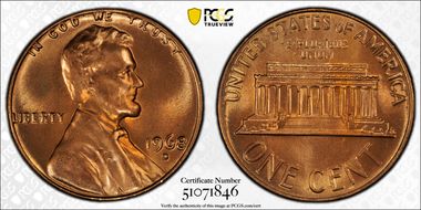 1968-D 1C MS67+ RD