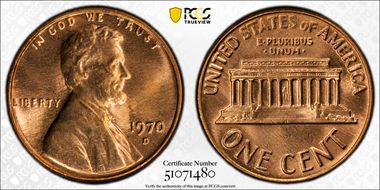 1970-D 1C MS67RD