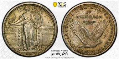 1917 25C Type 1 MS62FH