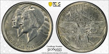 1939-S 50C Arkansas MS63