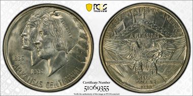1938-D 50C Arkansas MS64