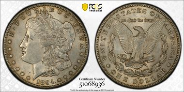 1894-S $1 AU58