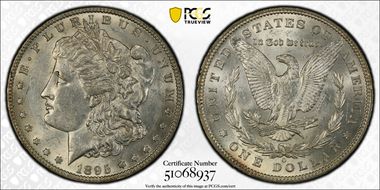 1895-O $1 AU58