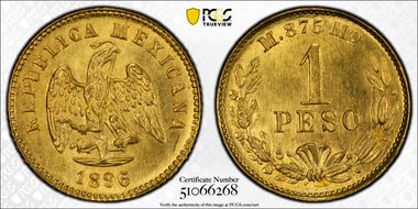 1896-Mo M Peso KM-410.5 MS63