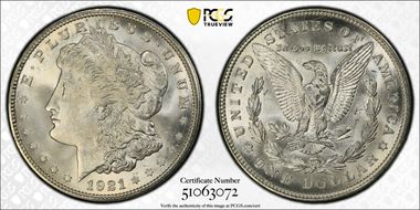 1921-D $1 MS66