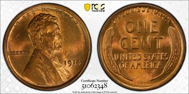 1914 1C MS66RD