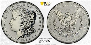 2024-S $1 Morgan Dollar Rev PR Two-Coin Reverse Proof Set First Strike PR70