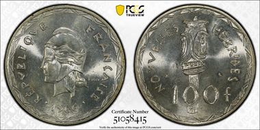 1966 100 Fr Lec-59 MS64