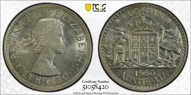 1960(m) Florin KM-60 Ag MS64