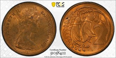 (1967) 2C Mule-Bahamas Obverse KM-33 MS63RB