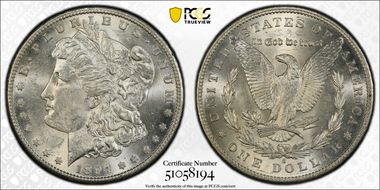 1894-S $1 MS62