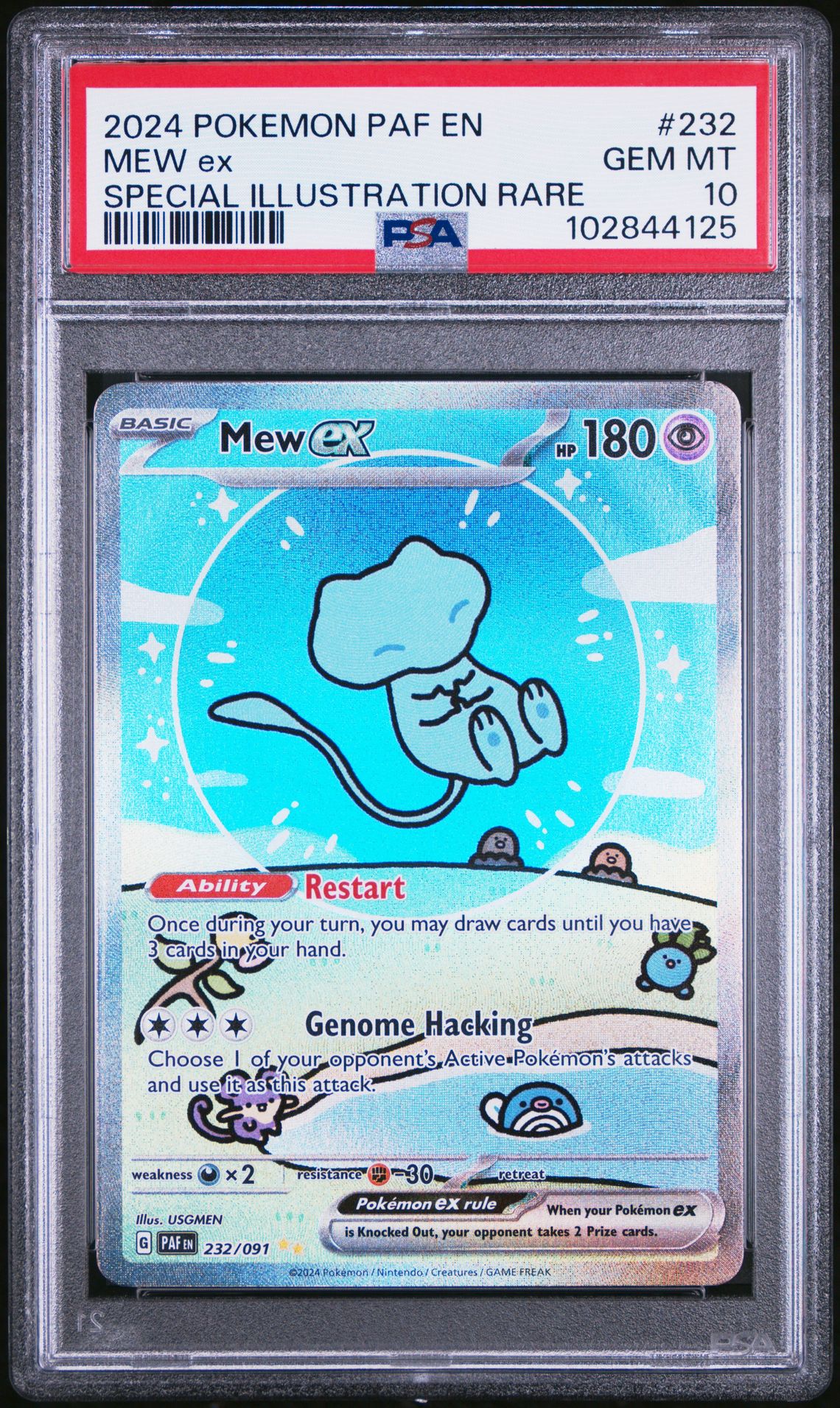 2024 Pokemon Paf En-Paldean Fates Mew Ex #232 (Special Illustration Rare) Gem Mt 10 front