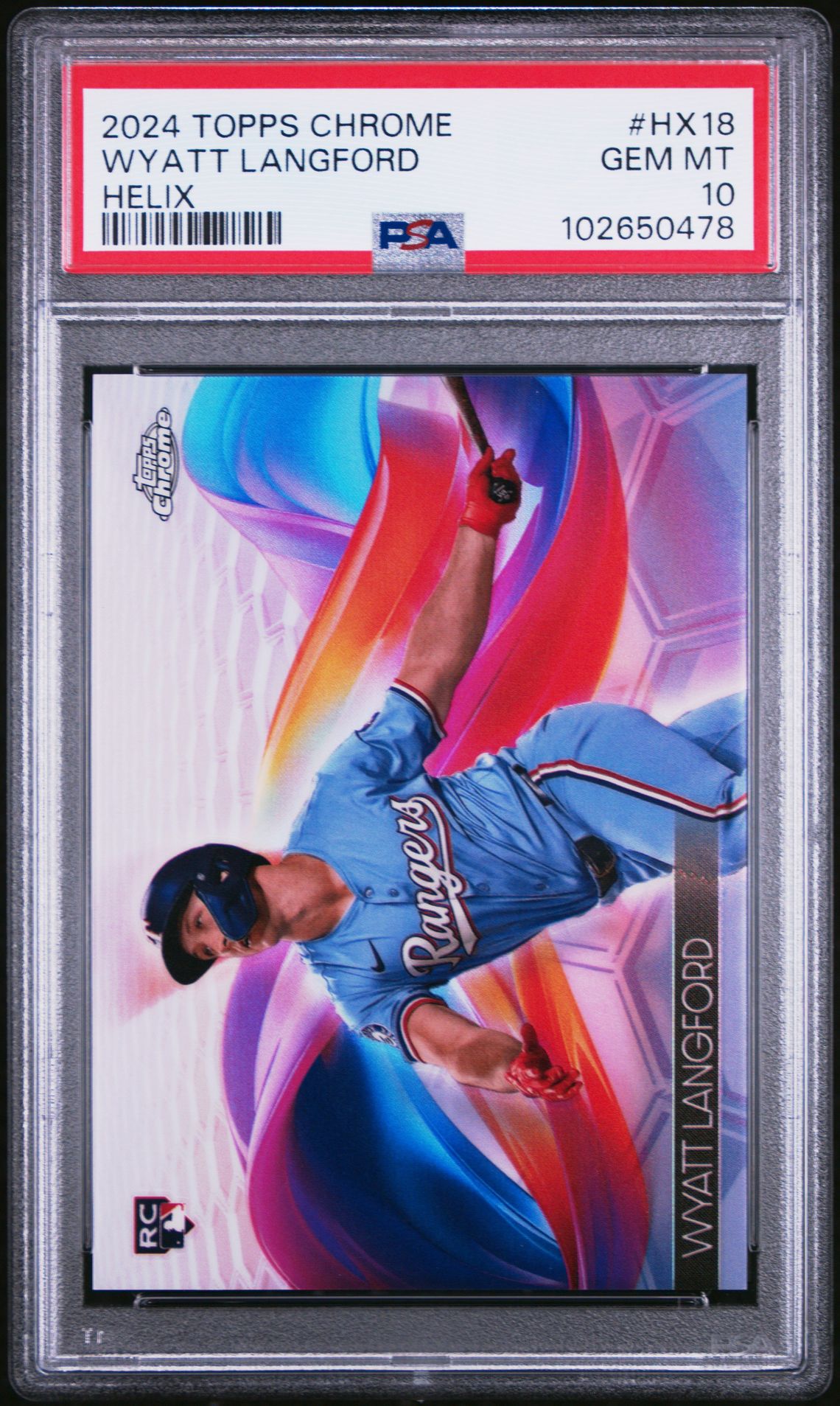 2024 Topps TOPPS CHROME HELIX UPDATE #HX18 Wyatt Langford front