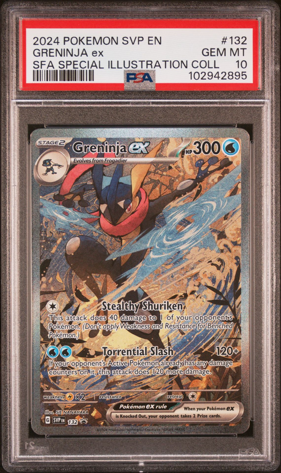 2024 Pokemon POKEMON SVP EN-SV BLACK STAR PROMO SFA SPECIAL ILLUSTRATION COLL #132 Greninja Ex front