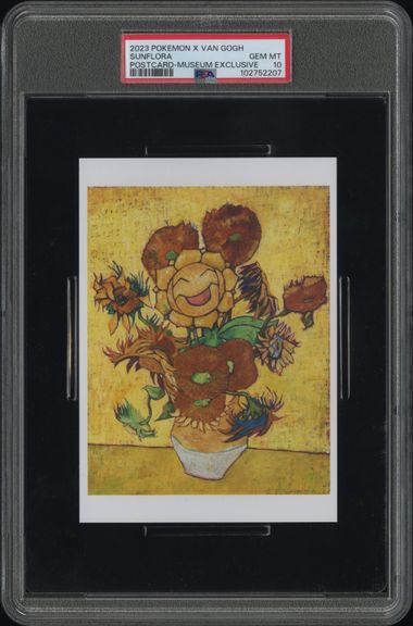Pokemon - 2023 Sunflora Postcard-Museum Exclusive # X Van Gogh Postcard PSA 10