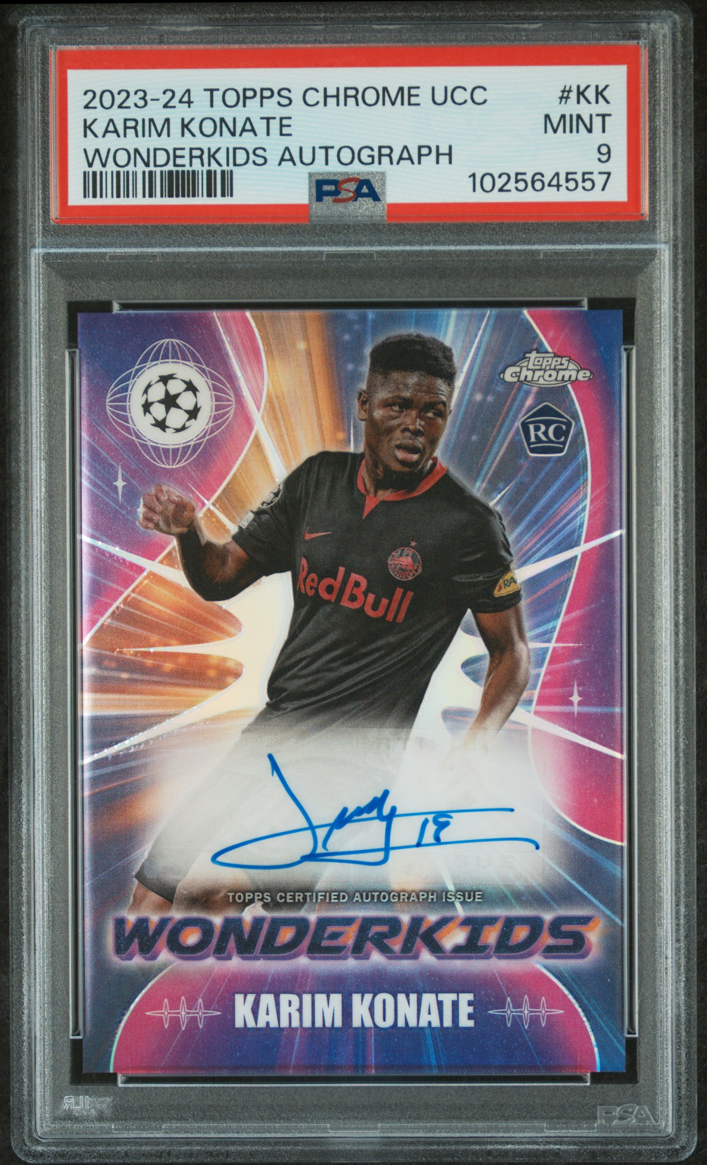 2023-24 Topps Chrome Uefa Club Competitions Wonderkids Autographs Karim Konate #Kk Mint 9 front
